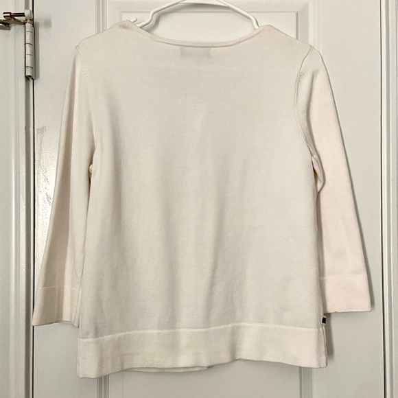 Jones New York - white Three Quarter Sleeve button down Cardigan - Picture 2 of 11